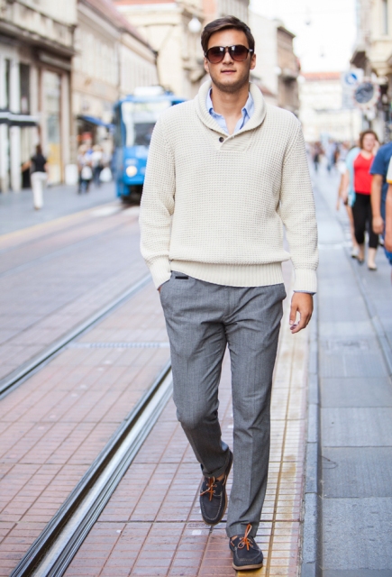 23 Men Outfits With Shawl Collar Sweaters And Cardigans - Styleoholic