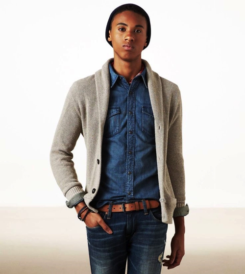Shawl Collar Cardigan | Famous Outfits