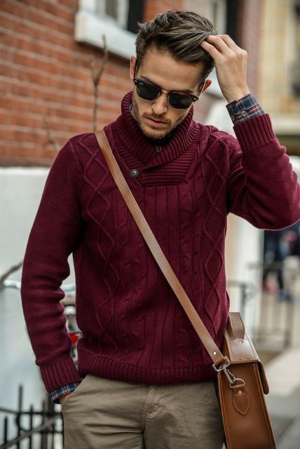 23 Men Outfits With Shawl Collar Sweaters And Cardigans | Men's