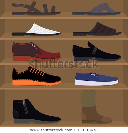 Set Different Types Mens Pair Shoes Stock Vector (Royalty Free