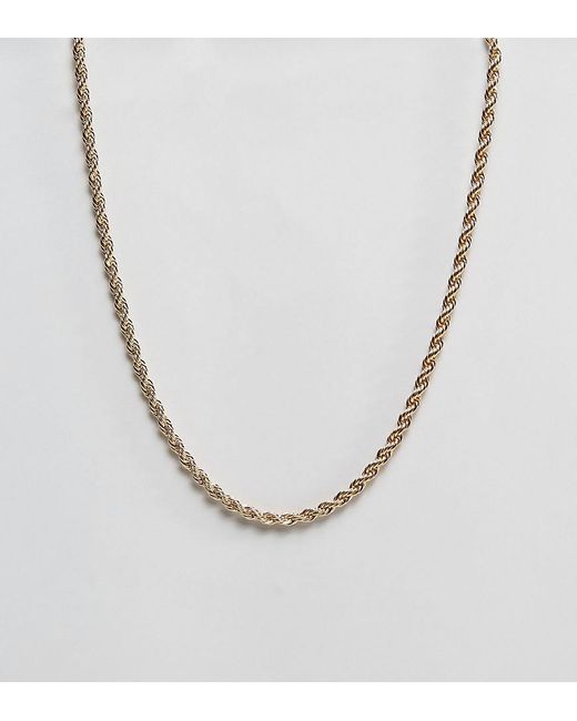 Lyst - Reclaimed (vintage) Inspired Rope Chain Necklace In Gold