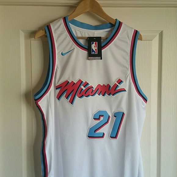 Nike Shirts | Nwt Hasan Whiteside Miami Heat Vice Jersey | Poshmark