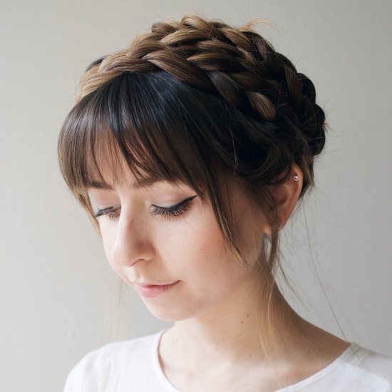 milkmaid braids for thick hair | stylegawker