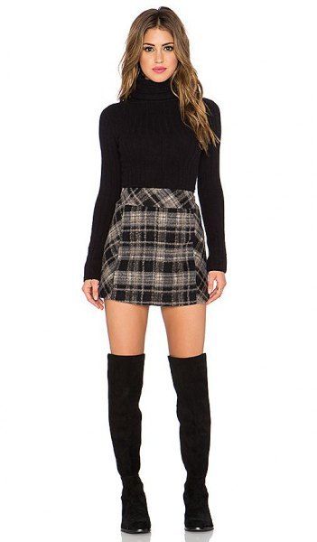 How to Style Black and White Plaid Skirt: Outfit Ideas - FMag.com