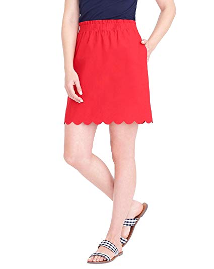 J.Crew Scalloped Sidewalk Lined Mini Skirt with Pockets at Amazon