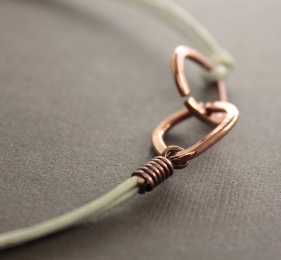 Minimalistic infinity necklace interlocking copper by IngoDesign