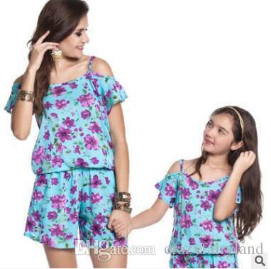 Plus Size Mother And Daughter Matching Clothing Jumpsuit Outfits