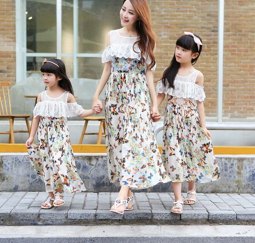 Matching Mother Daughter Clothes Summer Style mother Daughter