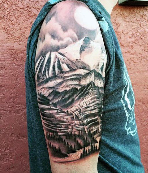 40 Mountain Tattoo Designs For Men - Climb The Highest Peak | Tattoo