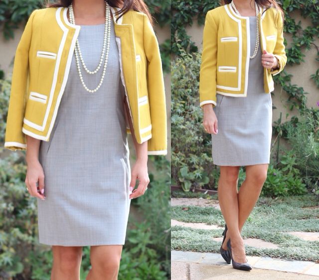 Chic Ideas for Gray and Yellow Outfits - Sortashion