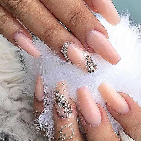 24 Pink Nail Designs with Diamonds