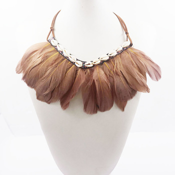 Simple Fancy Feather Sea Shells Natural Necklace Designs - Buy Sea