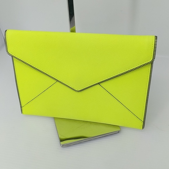 Rebecca Minkoff Bags | Bright Yellow Leo Envelope Clutch | Poshmark