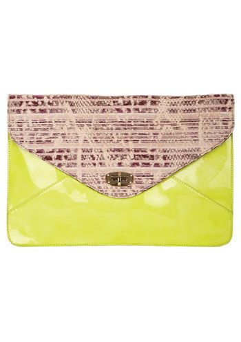 love this neon clutch | Throw It In the Bag | Pinterest | Envelope