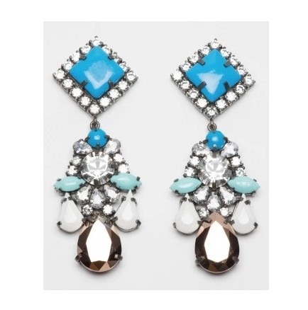Top quality fashion gem earrings 2014 shourouk crystal neon earrings