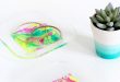 Colorful DIY Neon Marbled Jewelry Tray - Styleoholic