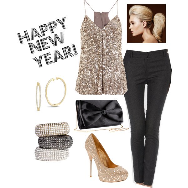 Glitter Outfit Idea for New Year Party | Styles Weekly