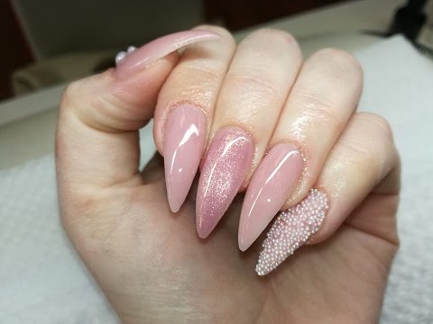 My nude nails with caviar [GEL NAILS] - YouTube