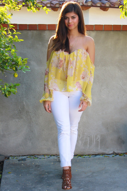 top, floral, floral top, crop tops, yellow, yellow top, chic, cute