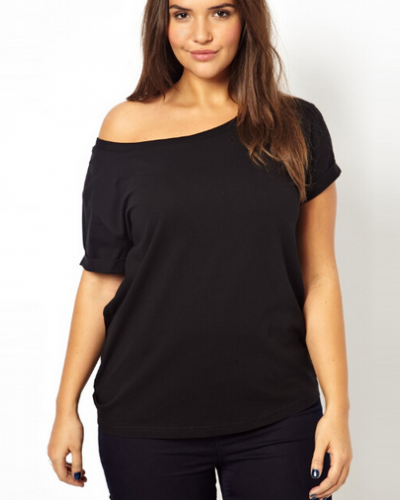 Plain off the shoulder tops for women oversize short sleeve t shirt