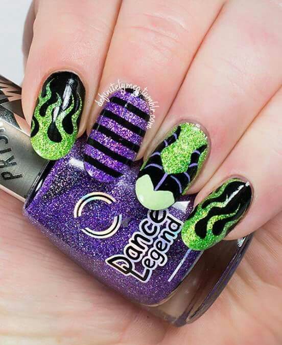 Maleficent nails | Nails | Nails, Nail Art, Disney nails