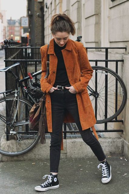 25 Eye-Catching Orange Coat Outfits For Stylish Ladies - Styleoholic