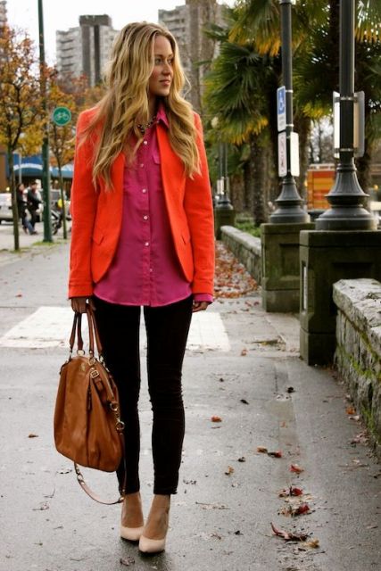 23 Orange Jacket Outfits For Spring - Styleoholic