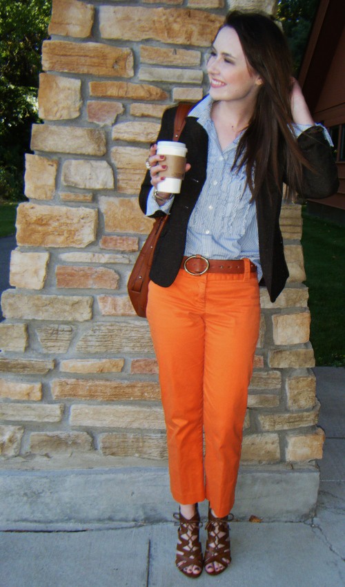 La Petite Fashionista: Orange You Glad for Colored Pants?