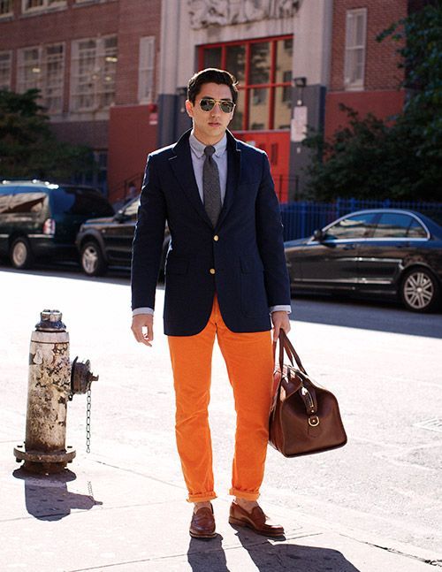 Men's Orange Pants Outfits-35 Best Ways to Wear Orange Pants | Men
