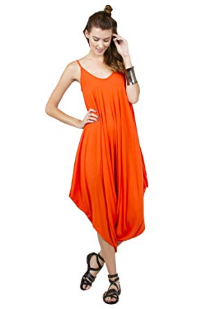 Amazon.com: Love In Ladies Spaghetti Strap Loose Fit Harem Jumpsuit