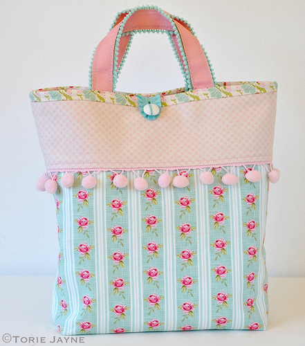 Pom Pom Trim Tote Bag Sewing Tutorial | Torie Jayne