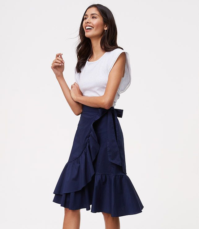 Primary Image of Ruffled Wrap Skirt | W I S H L I S T | Skirts