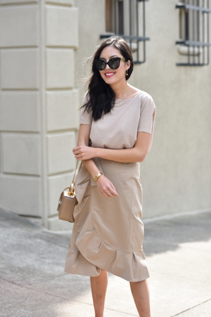 20 Outfit Ideas With Ruffle Wrap Skirts And Dresses - Styleoholic