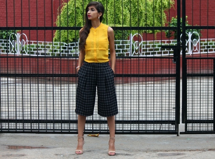 Outfit of the Day - Checkered Culottes
