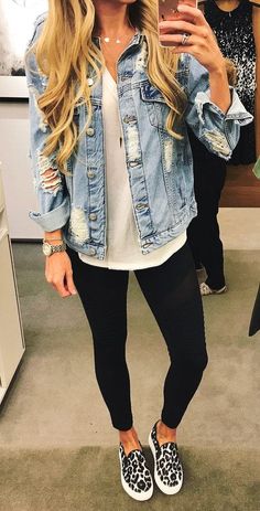 135 Best Denim jacket outfit images in 2019 | Casual outfits, Cute