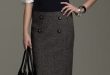 double button pencil skirt + sweater vest combo | Skirt the Ceiling