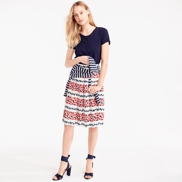 tall pleated skirt in berry print : women skirts | Stitch Fix Styles