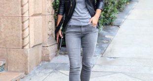 16 Cool Outfits With Grey Skinny Jeans For This Fall: Styleoholic