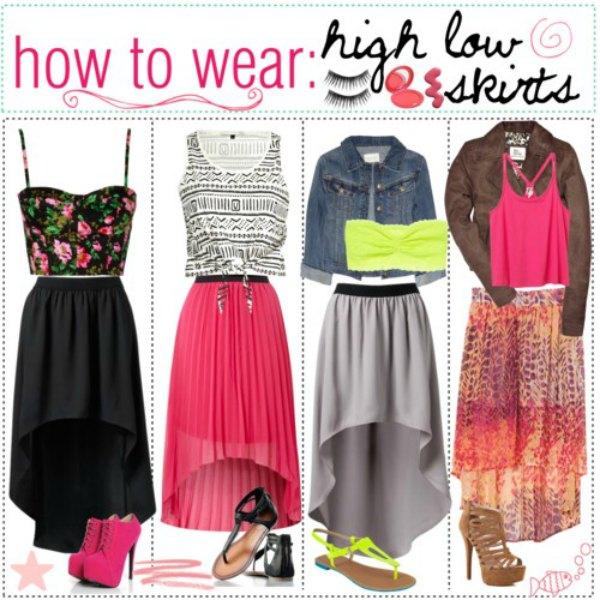 How to wear the high low skirts u2013 Just Trendy Girls