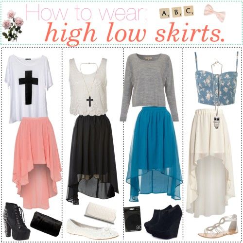 High-low skirt outfit ideas | Fashion frenzy | Skirts, Outfits, High