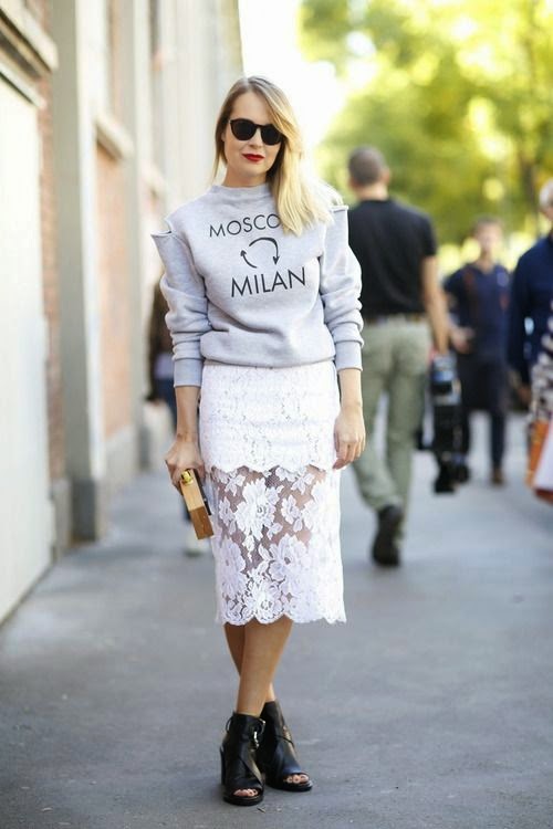 Trend] Lace Pencil Skirts | South Molton St Style