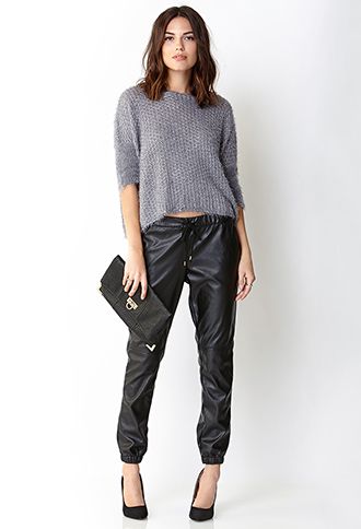 Ultra Chic Faux Leather Joggers | FOREVER 21 - 2000110631 | Joggers