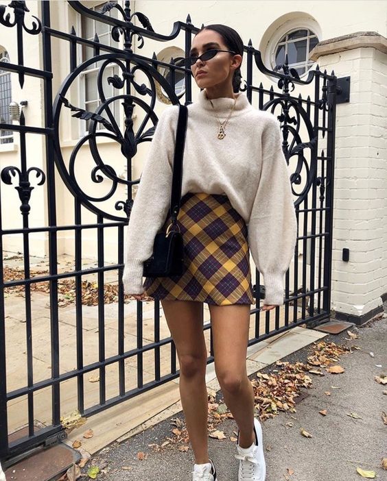 Winter 2018 Must Have: 15 Plaid Skirt Outfits - Styleoholic