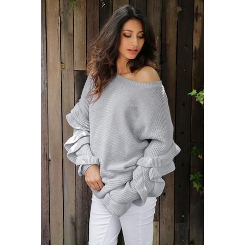 Emily Ruffled Sweater in 2018 | Fall Fashion | Pinterest | Ruffle