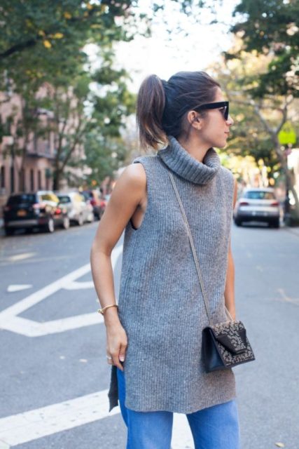 15 Cozy Outfits With Sleeveless Sweaters - Styleoholic