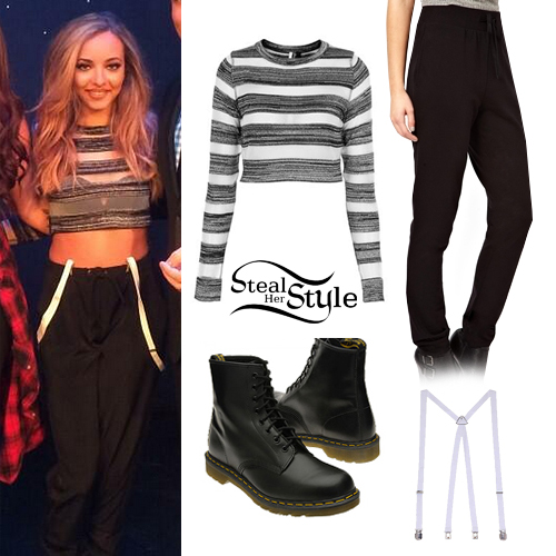 Jade Thirlwall: Striped Crop Top Outfit | Steal Her Style