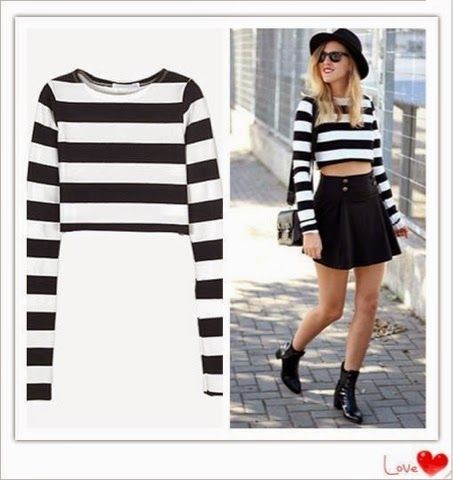 Outfits With Striped Crop Tops