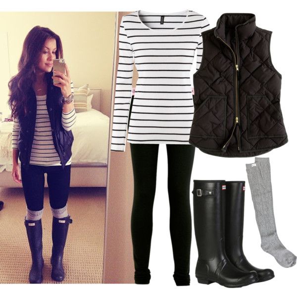 20 Cozy Combinations For Cold Days u2013 Black And White Striped Shirt