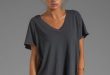 CURRENT/ELLIOTT The V Neck Tee in Dove Tail at Revolve Clothing