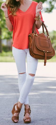 7 Best Brown wedges outfit images | Casual outfits, Clothing styles